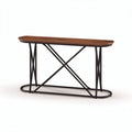 Wooden console table with metal frame 120 x 30 x 75cm for entryway use